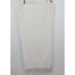 D. Porthault Ivory Pillowcase Gray Lace Trim 100% Combed Cotton